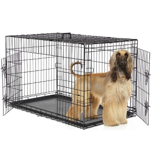 AZL1 Life Concept Pet Crates and Houses Pet 48 Double Door Foldable Cage with Removable Tray and Adjustable Divider Premium, Black, 48.4"*29.3"*31.2" - 1 of 4