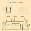 FURNIinspire Pet Crates and Houses Canine Play Yard 16-Section Metal Fence with Access Door for Garden, Backyard, Indoors, Black, 184.2"*65.3"*23.6" - 3 of 4