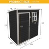 5x3Ft Resin Outdoor Storage Shed, Waterproof Utility Tool Shed W/Lockable Door, Side Window And Air Vents, Garden Shed House For Backyard Patio Lawn - 2 of 4