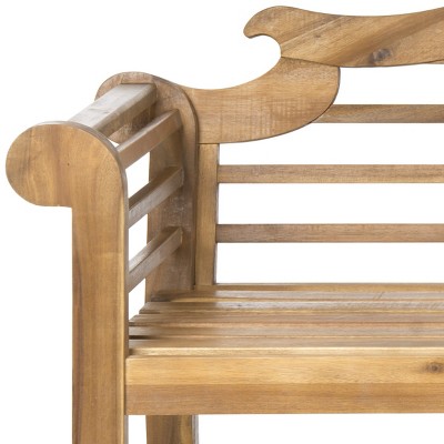 Khara 77" Natural Acacia Wood Garden Bench