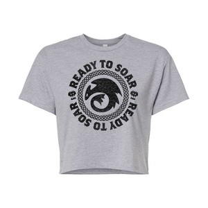 Women's - How to Train Your Dragon - Ready To Soar Cropped Graphic T-Shirt - 1 of 4