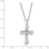 Black Bow Jewelry Rhodium Plated Sterling Silver Abide in Him Cross Necklace, 18 Inch - 2 of 4