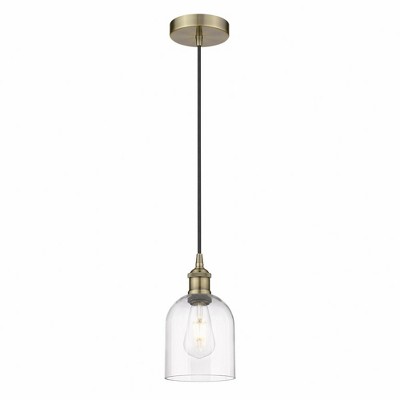 Bella - 1 Light Cord Hung Mini Pendant In Industrial Style-9.5 Inches Tall and 5.5 Inches Wide
