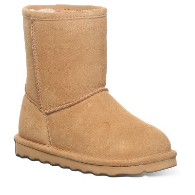 BEARPAW Elle Youth Iced Coffee Size | Cozy Suede Winter Boots for