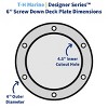T-H Marine DSSDP-1-2-DP Designer Series Screw Down Deck Plates, 6" - White Boat Equipment, Model DSSDP12DP. - 2 of 4