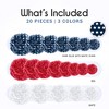 EpiqueOne 20-Piece Tissue Paper Pom Poms Party Decoration Kit - Blue, Red & White | Different Sizes - 6", 8", 10", 12" & 14" - 2 of 4