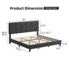 Garvee Bed Frame with Adjustable Headboard, Linen Upholstered Platform Bed Frame with Strong Wooden Slats, No Box Spring Needed, Gray - 2 of 4