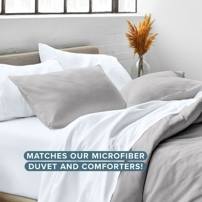 Light Gray Hypoallergenic Polyester Standard Pillow Sham Set