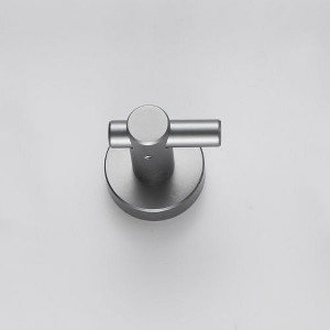 Round Base Wall Hanging Hook with Screws- Matte Black Hook, 4 Pack, for Entry Shoe Cabinet, Wardrobe Bathroom Bedroom Furniture Hardware - 1 of 4