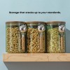 Holden Stackable Glass Storage Canister Set with Wood Lids and Scoops - 2 of 4