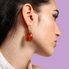 SOHI Women's Brown Dented Drop Earrings - 3 of 3
