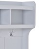 Hall Tree with Bench and Shoe Storage, 3-in-1 Entryway Hall Tree, with Open Shoe Storage, for Entryway, Hallway, White - 3 of 4