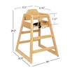 JANSNO Portable Wooden High Chair for Babies - 4 of 4