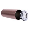 Elanze Designs 20 oz Glitter Stainless Steel Insulated Travel Tumbler With Sliding Lid For Iced or Hot Beverage, Bubblegum Pink - 2 of 4