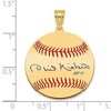Black Bow Jewelry 14K Gold Plated Phil Niekro Signature MD Enamel Baseball Pendant - 4 of 4