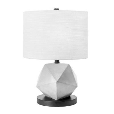 nuLOOM Clairton 20" Cement Table Lamp Lighting - Gray 20" H x 13" W x 13" D
