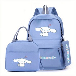 Paaaawaters Cinnamoroll Backpack Tote Bag Pencil Case 3-Piece Set Light Blue Cute Design - 1 of 1
