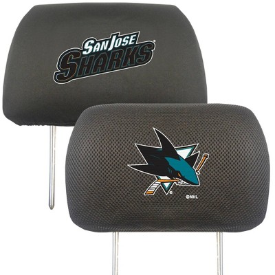 NHL San Jose Sharks Embroidered Head Rest Cover Set - 2pc