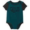 NFL Philadelphia Eagles Infant Boys' 3pk White Bodysuit - 4 of 4