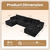 XIZZI Modular Sectional Sofa Couch, L/U-Shape Upholstered Couch, Modern Minimalist Couches for Living Room, Free Combination Deep Seat Corner Couch - 2 of 4