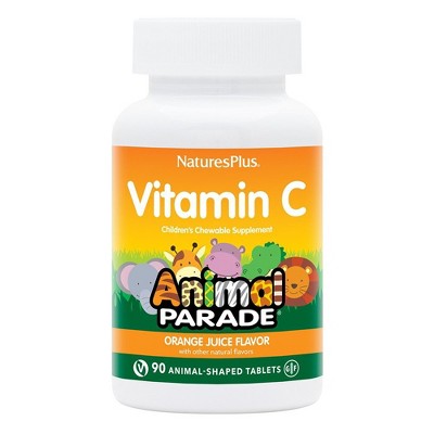 Animal Parade Vitamin C Orange Juice Flavor Childrens Chewables by Nature's Plus  -  90 Chewable