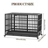 Heavy Duty Metal Dog Crate, Double Door Dog Cage with Wheels, Folding Indoor Pet House with Removable Tray Perfect for Small, Medium and Large Pets - 2 of 4