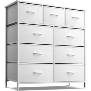 Sorbus Dresser with 9 Drawers - Furniture Storage Chest Tower Unit for Bedroom, Closet, etc - Steel Frame, Wood Top, Fabric Bins - 1 of 4