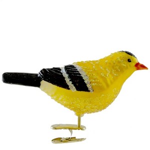Old World Christmas 3.0 Inch Clip On American Goldfinch Ornament Wildlife Bird Finch Tree Ornaments - 1 of 3