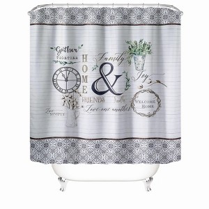 Home Shower Curtains for Bathroom Waterproof Fabric Bath Curtain Durable Soft Stylish Bathroom Decor 72x72 Inch - 1 of 1