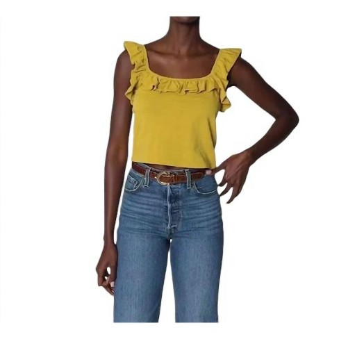 Women's Rosa Solid Ruffle Top Tank - Nation Ltd : Target