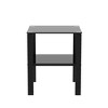 Modern Coffee Table, 2 Layer Side Table With Tempered Glass Tabletop And Storage Shelf, Glass End Table For Living Room, Bedroom, Office - 4 of 4