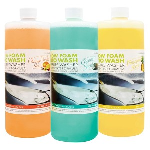 Sun Joe 3 Pack Premium Snow Foam Car Wash Soap & Cleaner Concentrate, Can Be Used On Vinyl, Aluminum, Wood, & Brick, Removes Dirt & Grime, SPX-AW3Q - 1 of 4