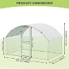 Large Metal Chicken Coop, Dome Shape Chicken Coop with Double Door, Chicken Run with Waterproof and Anti-UV Cover, for Outdoor Farm Yard - 4 of 4