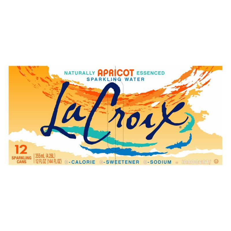 La Croix Apricot Sparkling Water - Case of 2/12 pack, 12 oz, 4 of 8