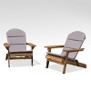 Christopher Knight Home Malibu Outdoor Acacia Wood Adirondack Chairs with Cushions (Set of 2) - 2 of 4