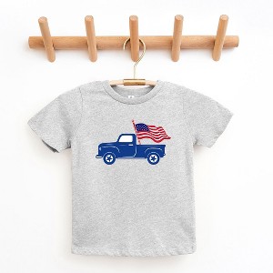 The Juniper Shop Truck With Flag Toddler Short Sleeve Tee - 1 of 2