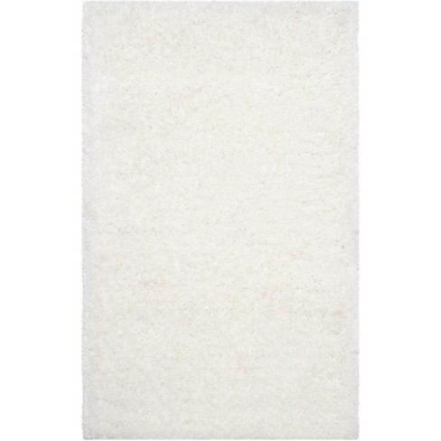 SAFAVIEH Supreme Shag Collection 3' x 5' Beige SGS621C Handmade Solid  1.5-inch Thick Area Rug