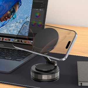 HTUTWOO Car Suction Cup Vacuum Magnetic Phone Holders, New Vacuum Magnetic Suction Phone Mount, 360° Rotation Magnetic Cell Phone Holders for Phone - 1 of 4