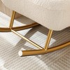 Yinvani Beige Modern Baby Rocking Chair, Armchair For Nursery, Bedroom, Living Room & Office - 3 of 4