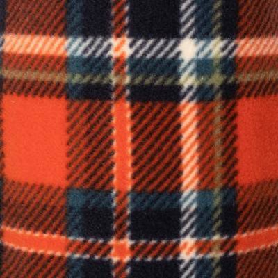 orange/navy plaid