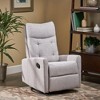 Fabric Swivel Glider Rocker Recliner Chair with Tufted Back and Modern Armrests - 4 of 4