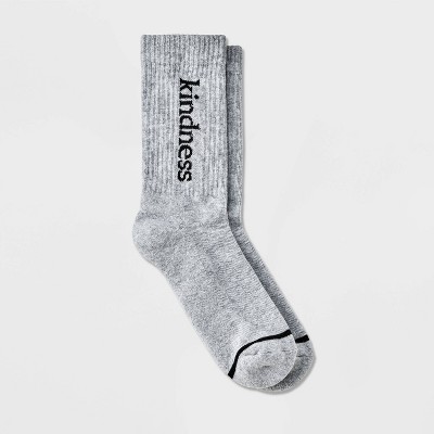 Women's "Kindness" Ribbed Cushioned Crew Socks - Universal Thread™ 4-10