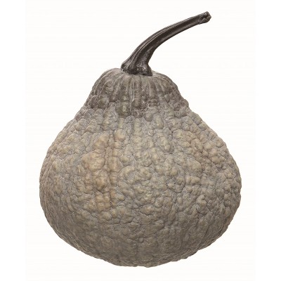 Transpac Resin 8.27 in. Brown Autumn Gradient Textured Gourd