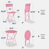 Best Choice Products 3-Piece Small Bistro Set, Folding Patio Furniture Set of 2 Chairs and Table - 2 of 4