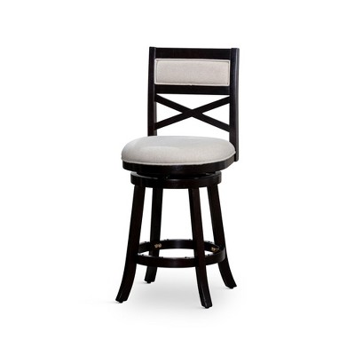 24" Counter Height Swivel Stool Modern Dining Chairs Bar Chairs X-Backrest Chair Armless Stool