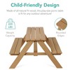 Best Choice Products Kids Wooden Picnic Table, Outdoor Activity Table w/ Adjustable Umbrella, Seats - 3 of 4
