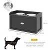 23'' Large Elevated Dog Bowls with Storage Drawer Raised Feeder with Stainless Steel Bowls,Modern Pet Feeding Station - LAOTIES - 4 of 4