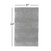 Knightsbridge Stylish And Comfortable All Season Traditional Wide Cut Design Cotton Bath Rug 21" X 34" Silver - 3 of 4
