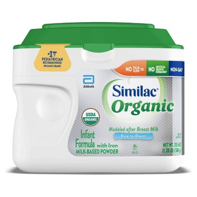 Similac Organic Non-GMO Infant Formula with Iron Powder - 20.6oz