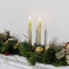 LumaBase Battery-Operated Birch Wood Taper Candles - Set of 2 - 3 of 4